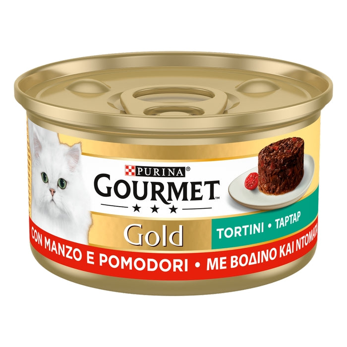 Purina Gourmet Gold Tortini con manzo e pomodori 85g