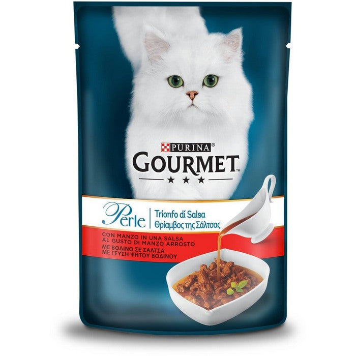 Purina Gourmet Perle Trionfo in salsa con manzo 85g
