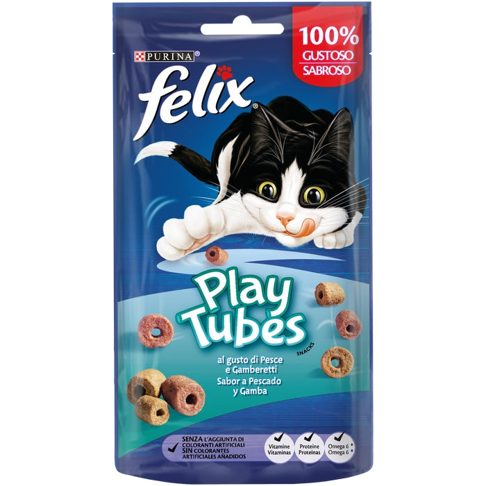 Purina Felix Play Tubes con pesce e gamberetti 50g