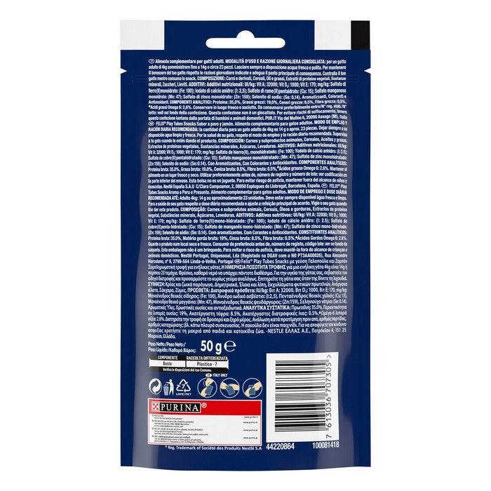 Purina Felix Play Tubes con tacchino e prosciutto 50g