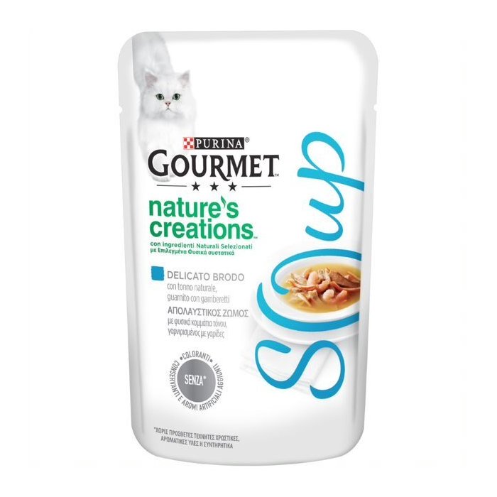 Purina Gourmet Nature's Creation Soup tonno e gamberetti 40g