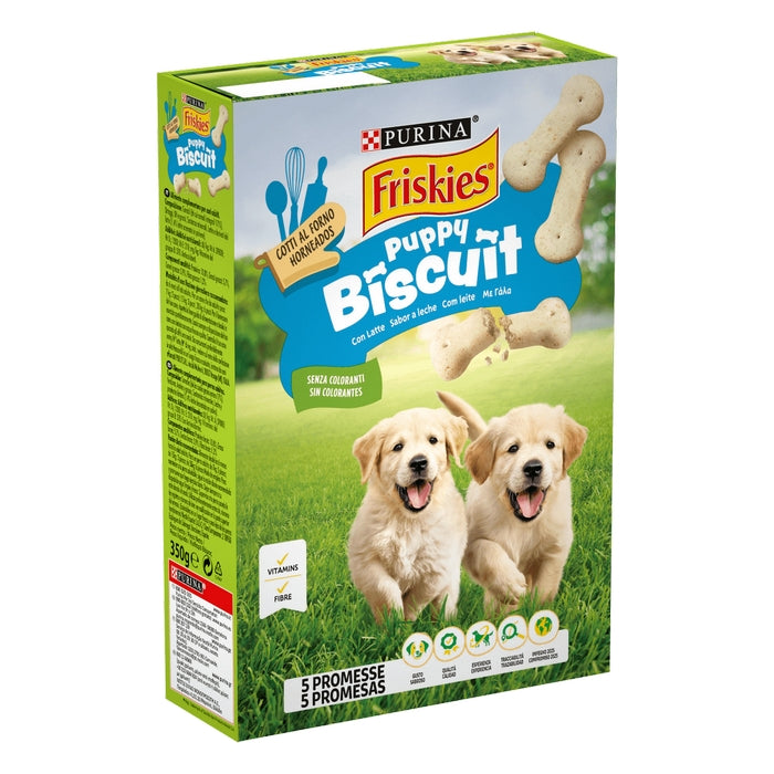 Purina Friskies Dog Puppy Biscuit con latte 350g