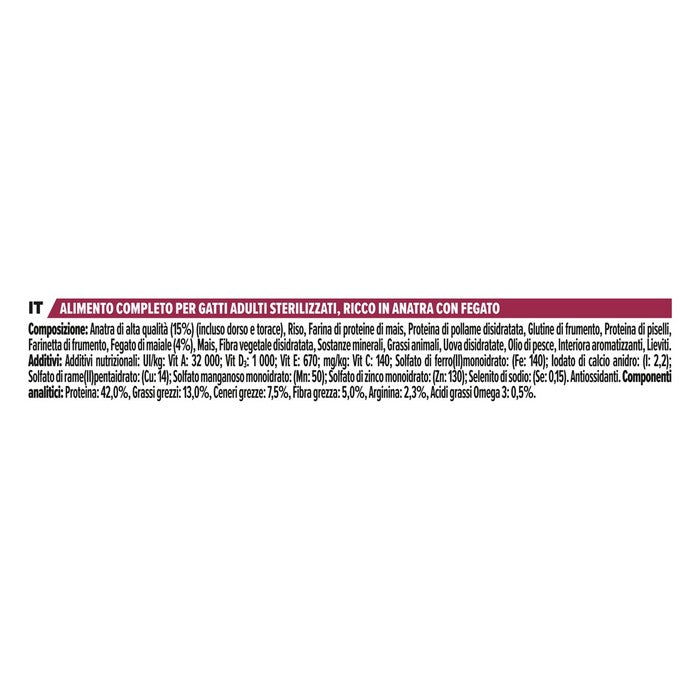 Purina Pro Plan Adult Sterilised Savoury Duo ricco in anatra e fegato