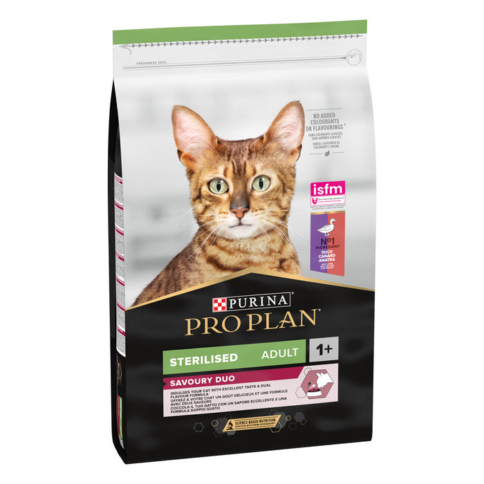 Purina Pro Plan Adult Sterilised Savoury Duo ricco in anatra e fegato - PURINA - 66185243591034