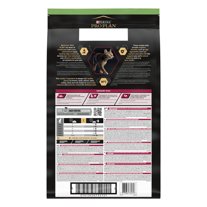 Purina Pro Plan Adult Sterilised Savoury Duo ricco in anatra e fegato - PURINA - 66185244508538