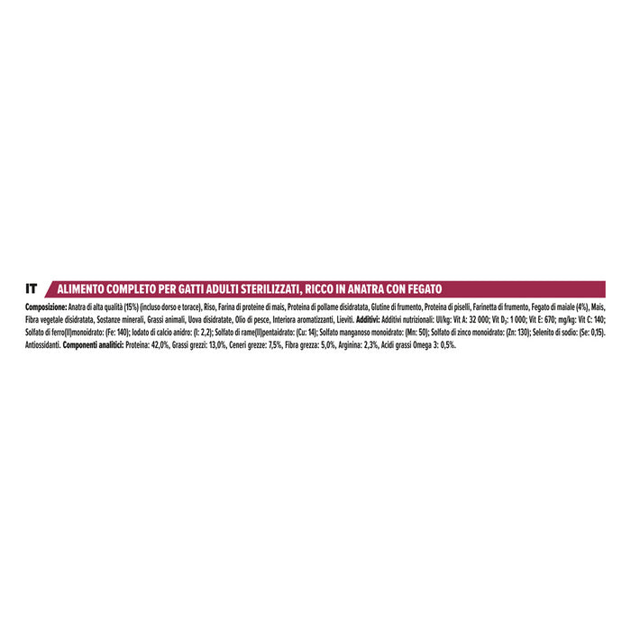 Purina Pro Plan Adult Sterilised Savoury Duo ricco in anatra e fegato - PURINA - 66185244967290