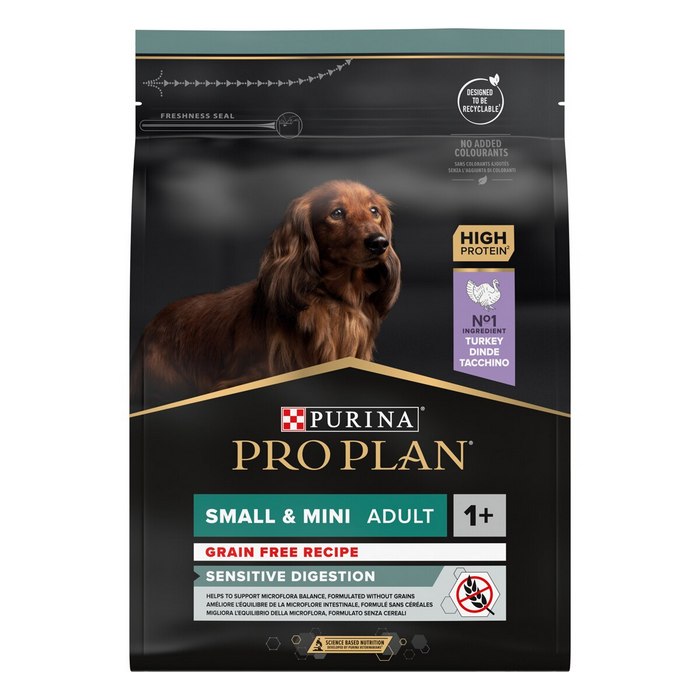 Purina Pro Plan Small&Mini Adult Sensitive Digestion Grain Free ricco in tacchino