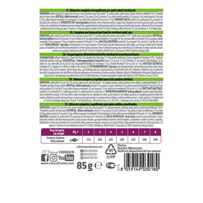 Natural Trainer Cat Sterilised Adult con Tacchino 85g