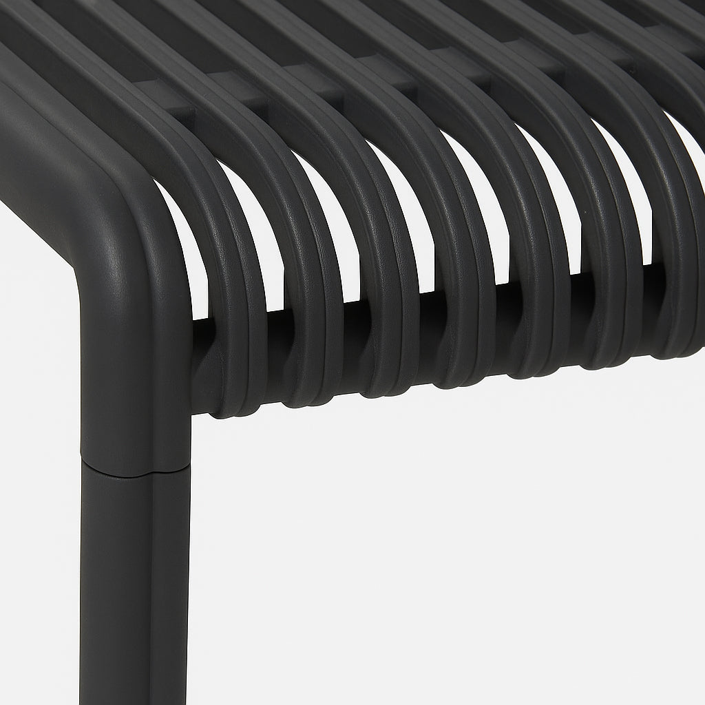 Set da giardino con divano, poltrone e tavolino in polipropilene effetto rattan - Meridiana - Antracite - BEST - 66468665393530