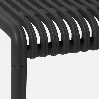 Set da giardino con divano, poltrone e tavolino in polipropilene effetto rattan - Meridiana - Antracite