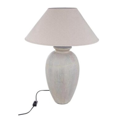 LAMPADA DA TAVOLO CLASSIC - Lampada da tavolo modello Classic, dimensioni: 23 x 23 x h. 62 cm. In ceramica. Paralume in coto