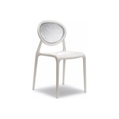 Sedia Supergio - SUPER GIO è una sedia a medaglione, impilabile ed ergonomica con struttura in polipropilene rinforzato in f