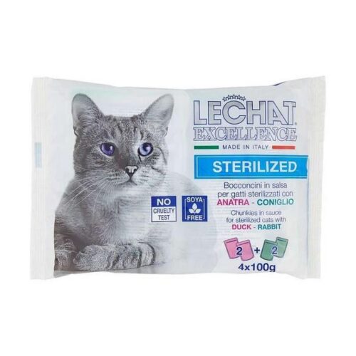 Lechat Excellence flow pack sterilized anatra+coniglio