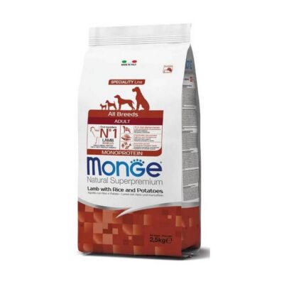 Monge Natural all breeds adult agnello, riso & patate monoprotein