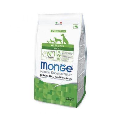 MONGE NATURAL ALL BREEDS ADULT CONIGLIO, RISO & PATATE MONOPROTEIN