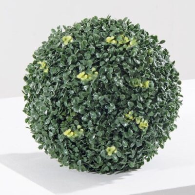 SEMPREVERDE DEAUVILLE BALL 21 CM - Siepe artificiale sferica con struttura e rametti in PVC. Tipologia di foglia: bosso. Non