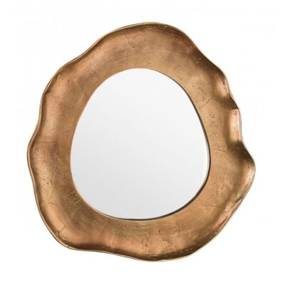SPECCHIO ASMITA BRASS - Specchio in stile contemporaneo modello Asmita brass, realizzato in alluminio con finitura placcata