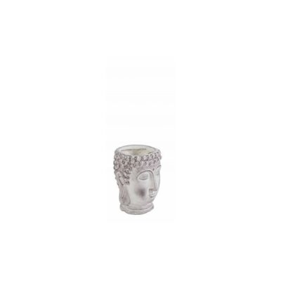 Vaso testa Buddha - Vaso a forma di testa, modello Buddha realizzato in fibra di argilla, ha un foro con tappo sul fondo per