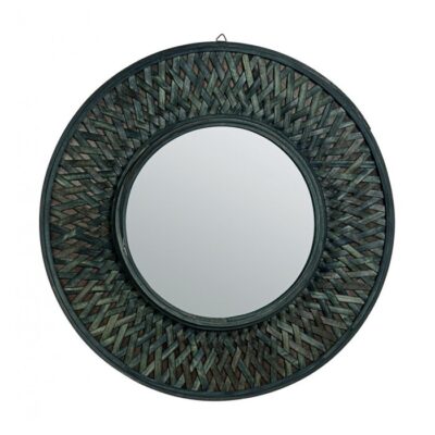 SPECCHIO C-C LISETTE TO VERDE D61 - Specchio tondo Lisette in stile vintage/contemporaneo realizzato in legno d'abete, misu