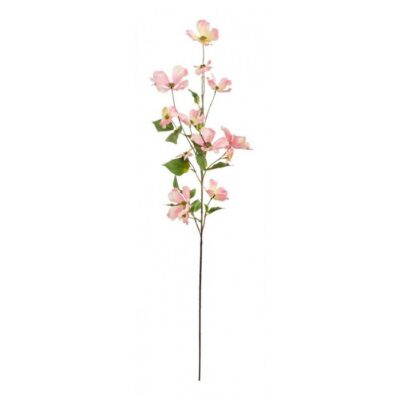 RAMO FIORI DI CORNUS IGEA ROSA - Ramo di fiori di cornus igea di colore rosa, realizzato in poliestere, dimensioni 99 cm.