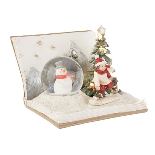 DECORAZIONE WATERBALL MARIEN LIBRO CON LUCI - Decorazione natalizia Waterball Marien sfera di vetro con acqua e neve su libr