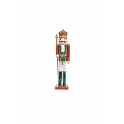 Soldatino schiaccianoci natalizio 23 cm - Soldatino schiaccianoci natalizio ideale per arredare la tua casa nel periodo di N