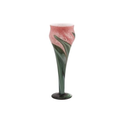 Vaso a calice Tulipano - Vaso a calice a forma di tulipano, decorato con colori che riportano alle naturali colorazioni dei