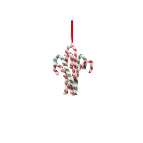 DECORAZIONE BASTON DI ZUCCHERO - Decorazione natalizia da appendere Baston di zucchero colorato realizzato in polipropilene,