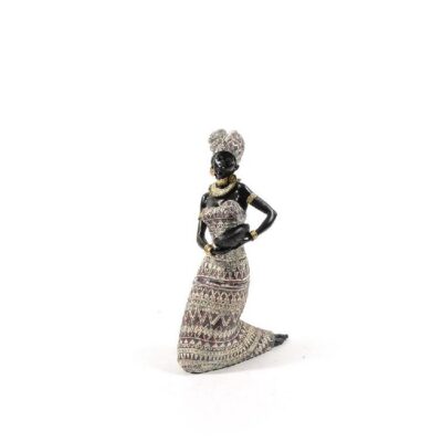 STATUETTA 'PERLA D'AFRICA' IN RESINA 18X10XH.29.9 CM - Statuetta per decorazione Perla d'Africa realizzata in resina. Dimens