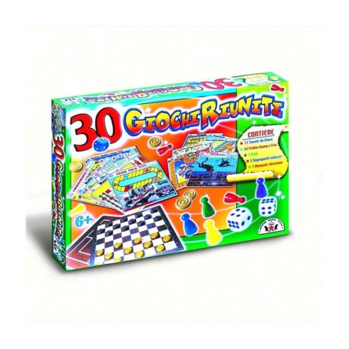 30 GIOCHI RIUNITI - 30 giochi riuniti è il nuovo gioco che riunisce i grandi classici giochi di società. Include 13 tavole d
