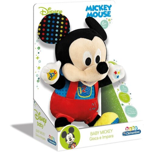 BABY MICKEY GIOCA E IMPARA - Il tenero peluche di Baby Mickey in morbidissimo tessuto diventerà presto il migliore amico di