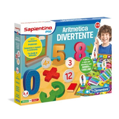 ARITMETICA DIVERTENTE - Un originale gioco da tavolo per divertirsi con i numeri e le tabelline. Tante domande simpatiche e