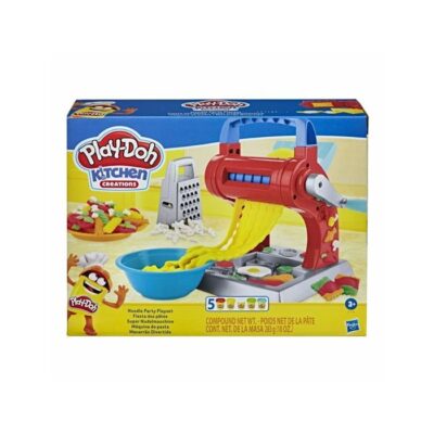 PD SET PER LA PASTA - Ispirato alle classiche macchine per la pasta a manovella, questo giocattolo Play-Doh per creare tagli