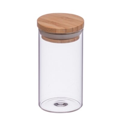 Barattolo per spezie in vetro con tappo in legno - Il nostro barattolo porta-spezie oltre ad essere utile e funzionale, è un