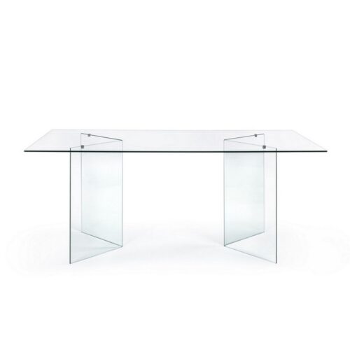 TAVOLO IRIDE RETTANGOLARE 180X90 - Se stai cercando un Tavolo in vetro rettangolare, Iride è il tavolo in vetro di Bizzotto