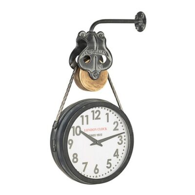 OROLOGIO DA PARETE CHARLES CON CARRUCOLA - Orologio da parete Charles con carrucola è un orologio in stile industriale unico