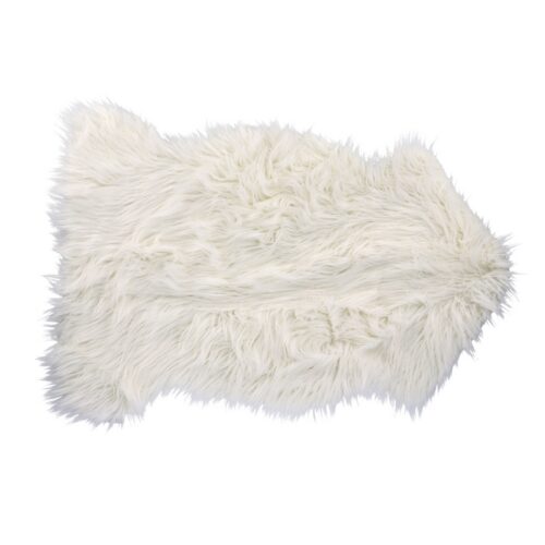 TAPPETO IN TESSUTO FURRY BIANCO - Tappeto Furry realizzato in tessuto bianco, dimensioni 60x90 cm.