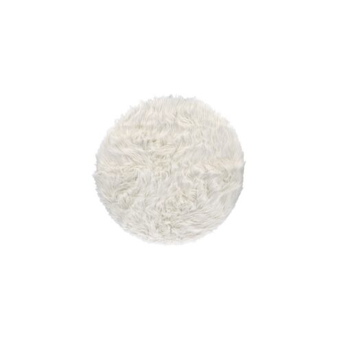 TAPPETO TONDO FURRY BIANCO DIAM44,5 - Tappeto tondo Furry realizzato in tessuto di colore bianco, dimensioni diametro 44,5 c