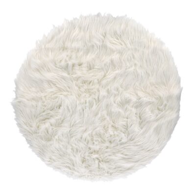 TAPPETO TONDO FURRY BIANCO DIAM88 - Tappeto tondo Furry realizzato in tessuto di colore bianco, dimensioni diametro 88 cm.