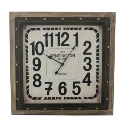 OROLOGIO VINTAGE QUADRO IN LEGNO - Il nostro fantastico orologio quadro è un orologio in stile vintage dalla forma quadrata