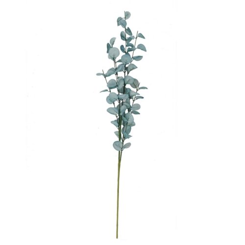 RAMO FOGLIE DI EUCALIPTO BLU - Ramo foglie eucalipto colore blu. Altezza: 86 cm.