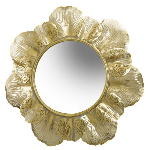 QUADRO IN METALLO CON SPECCHIO ORO - Quadro con specchio realizzato in metallo. Colore: oro. Dimensioni: 81,3x6,4 cm.