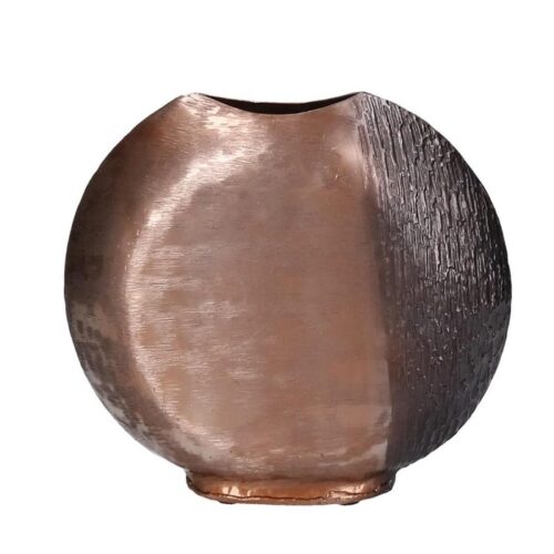 VASO PORTA FIORI IN METALLO BRONZO - Il nostro vaso tondo in metallo è un complemento d'arredo unico nel suo genere che darà