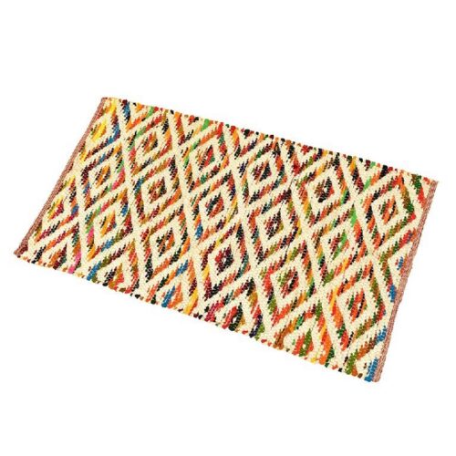 Tappeto rustico Diamond in cotone intrecciato - Se stai cercando un tappeto in cotone in stile rustico e colorato, questo è