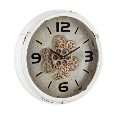 OROLOGIO DA PARETE ENGRENAGE CON INGRANAGGI IN MOVIMENTO - Engrenage è l'orologio in stile industriale unico nel suo genere.