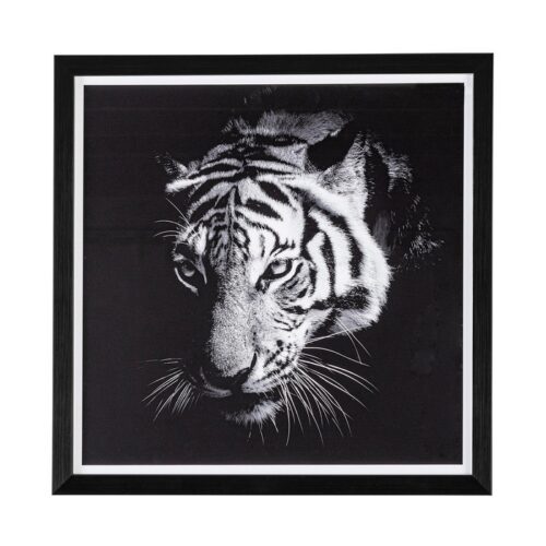 QUADRO C-C EVIDENCE 105 43X43 - Questo quadro con stampa di una tigre è il complemento perfetto per il tuo salotto in stile