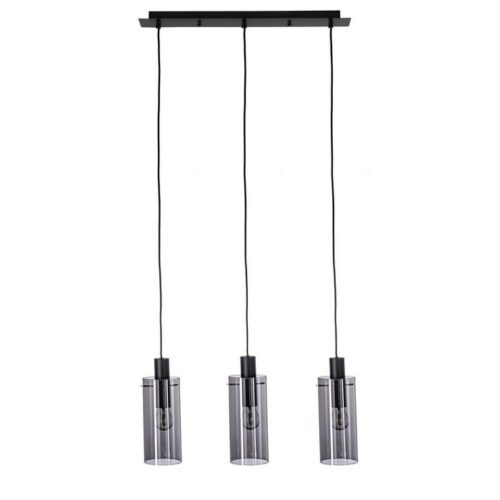 LAMPADARIO 3LUCI AGLOW RETT FUMÉ-NERO - Lampadario Aglow è un lampadario a tre luci dallo stile moderno e minimale. Il lampa