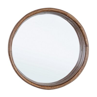 SPECCHIO TONDO CON CORNICE IN LEGNO SHERMAN - Se stai cercando uno specchio in stile nordico tondo, questo è lo specchio che