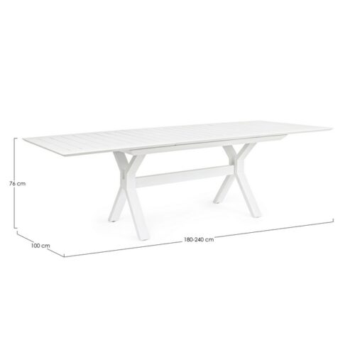 Tavolo da giardino allungabile in alluminio Kenyon - Se stai cercando un tavolo da giardino robusto, resistente e versatile,