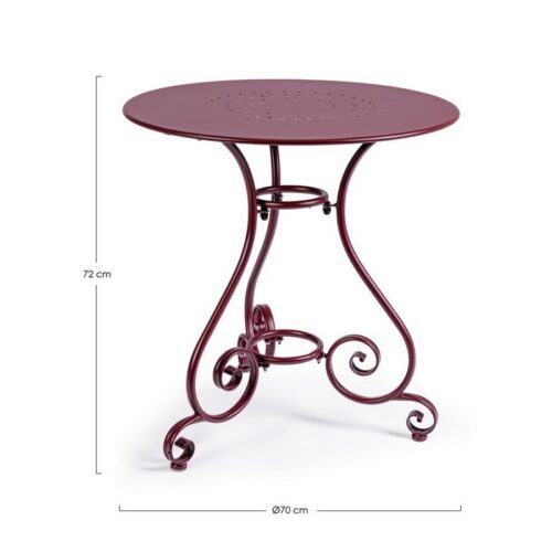 Tavolo rotondo da balcone in metallo Etienne - Se stai cercando un tavolo rotondo elegante e dallo stile classico, per il tu